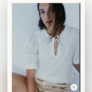 Melissa Nepton Off White Irma Top Size Small